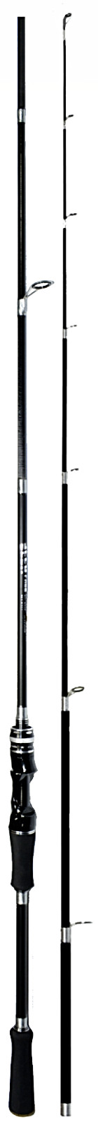 Fishing Spinning Rod Carbon Fiber Medium Fast Lightweight Portable Black 7ft 8ft