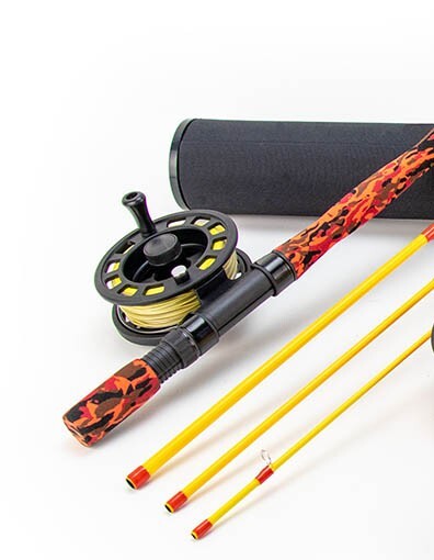 ECHO GECKO TROUT KIT 7’9″ 4/5 WT KIDS’ 4 PIECE FLY ROD, REEL, LINE, LEADER +CASE