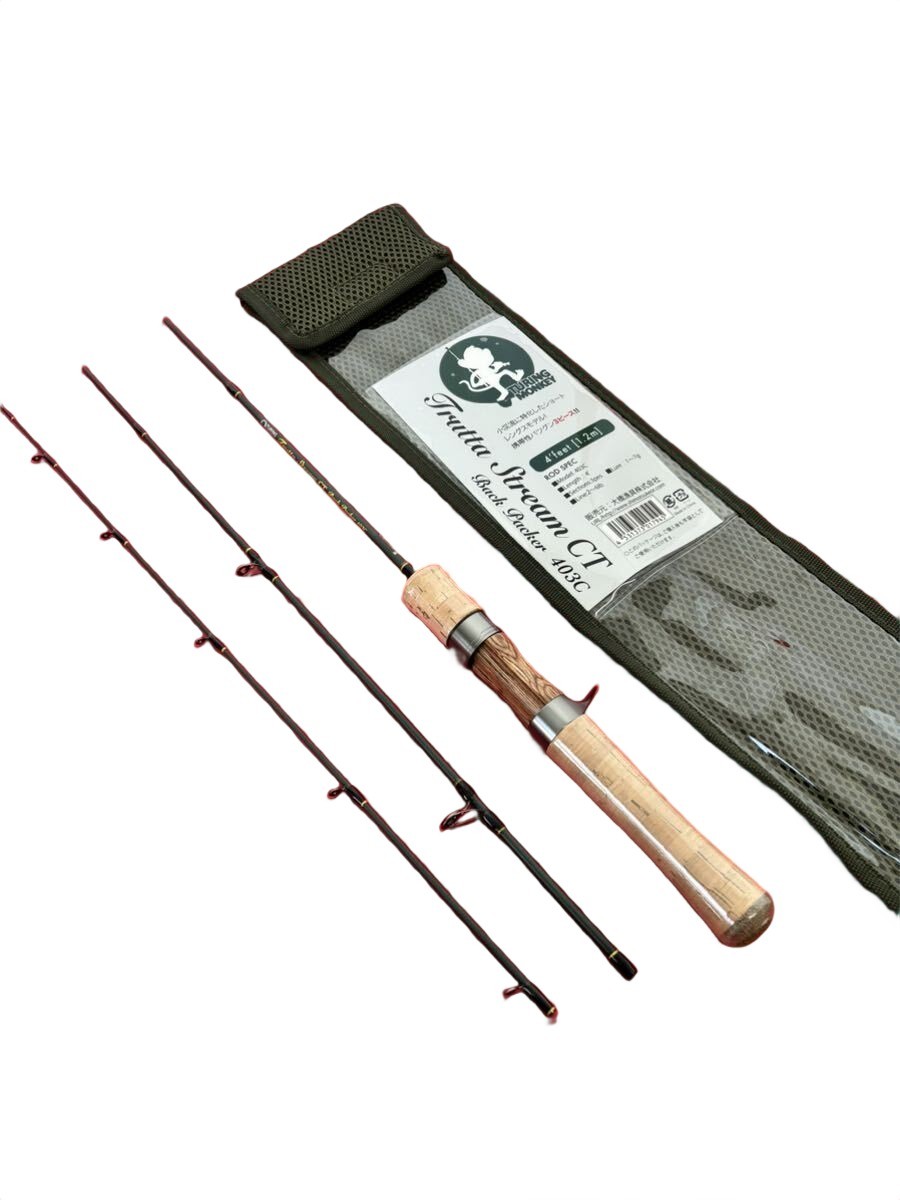Bait Finesse Tratta Stream Backpacker CT403 Trout Rod 3pc Fishing Pole New JDM