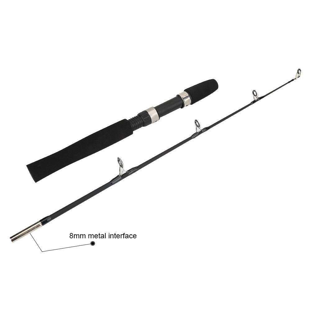 Black 80cm Portable Telescopic 4 Section Fishing Rod Pole Tackle Accessory Y