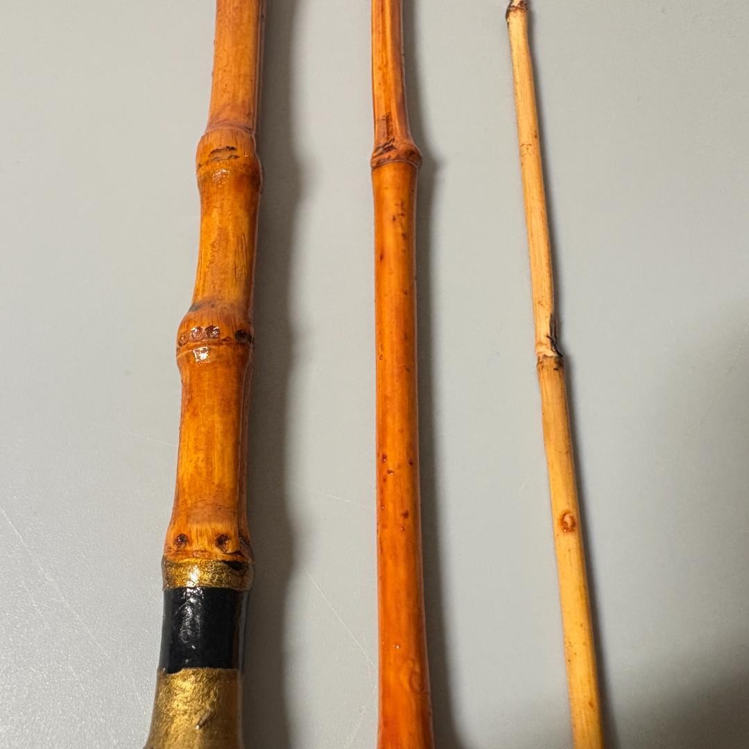 Bamboo Japanese Takano Rod 3-Piece 50cm Accessory Model for Fishing Used