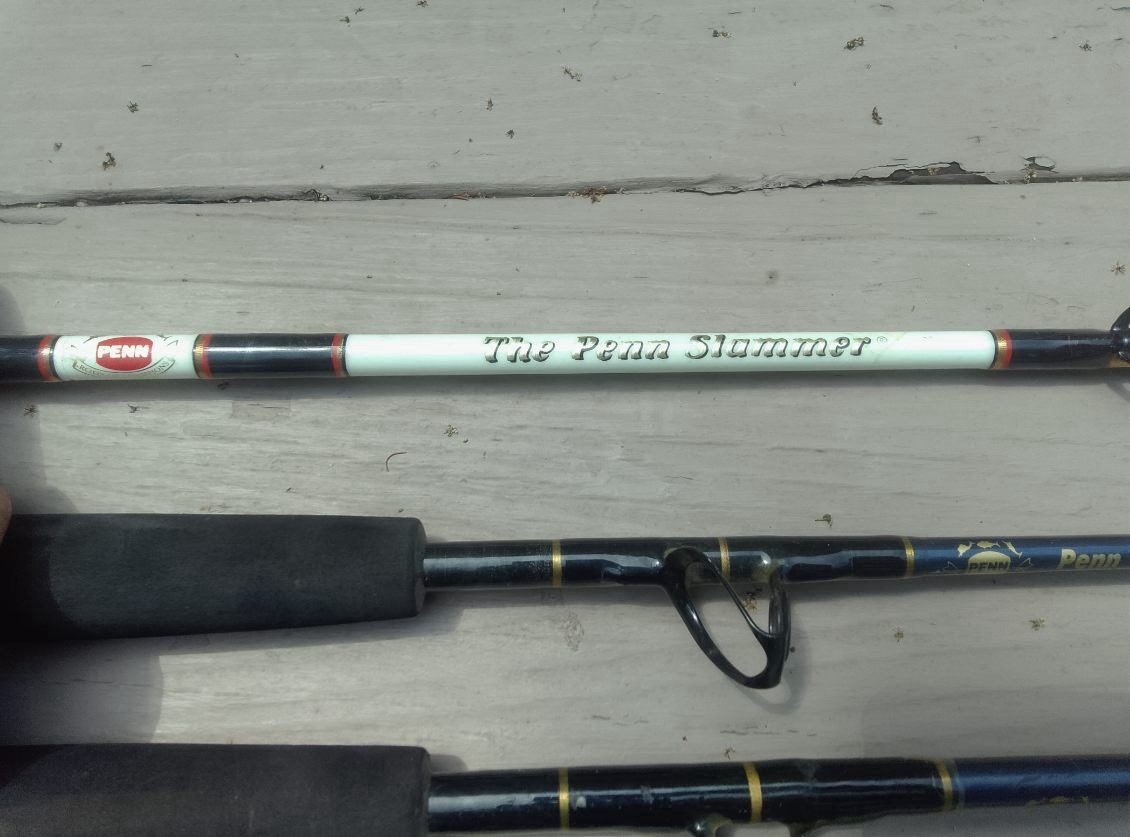 Two Penn Senators Fishing Rods And One Penn Slammer Fishing Rod