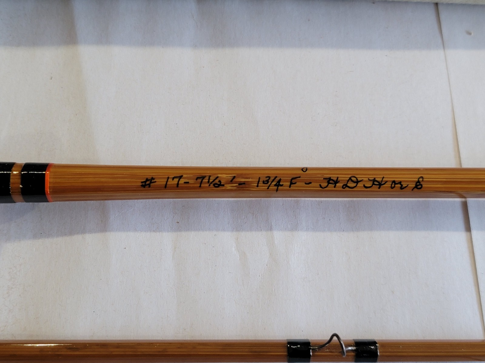 Heddon #17 “Black Beauty”, 7’6″, 3/3, 1 3/4F, 4/5wt Bamboo Fly Rod