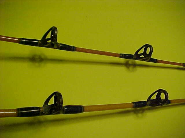 SET OF 2 CUSTOM SABRE CONVENTIONAL FISHING RODS FUJI SIC GUIDES AFTCO REEL SEATS