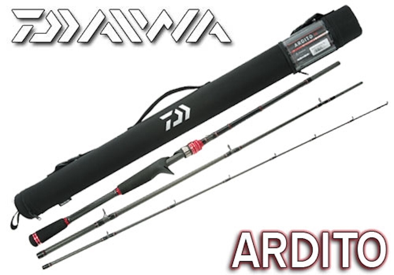 Daiwa Ardito 3 Piece Travel Rod & Case Spinning or Casting – Choose Model