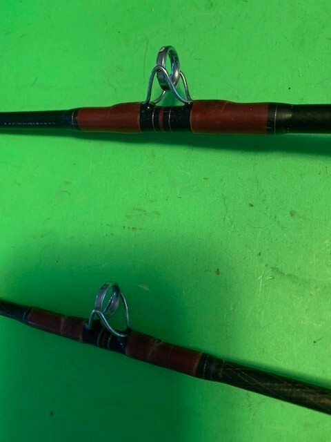 MATCHING PAIR OF 2 DAIWA SEALINE POWERLIFT 7 FOOT CONVENTIONAL FISHING RODS