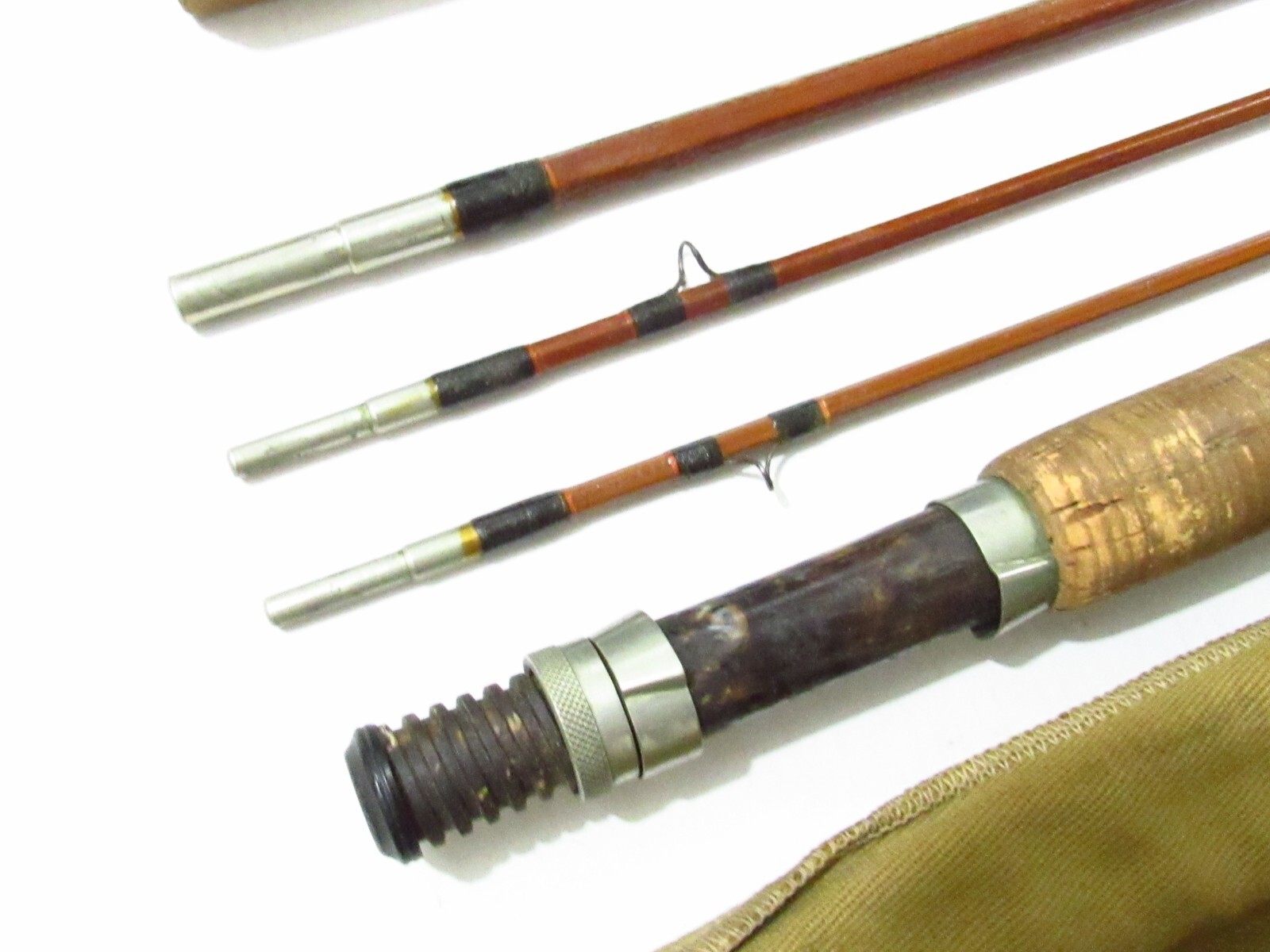 1930S USA HEDDON PETE’S FAVORITE 8′ 1/2 FT BAMBOO FLY ROD ALL ORIGINAL