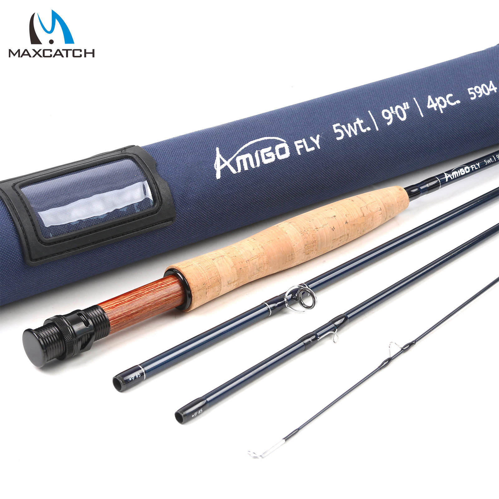 Maxcatch Amigo Fly Rod 4/5/6/7/8wt 9ft Fast Action IM10 Carbon Fiber Fishing Rod