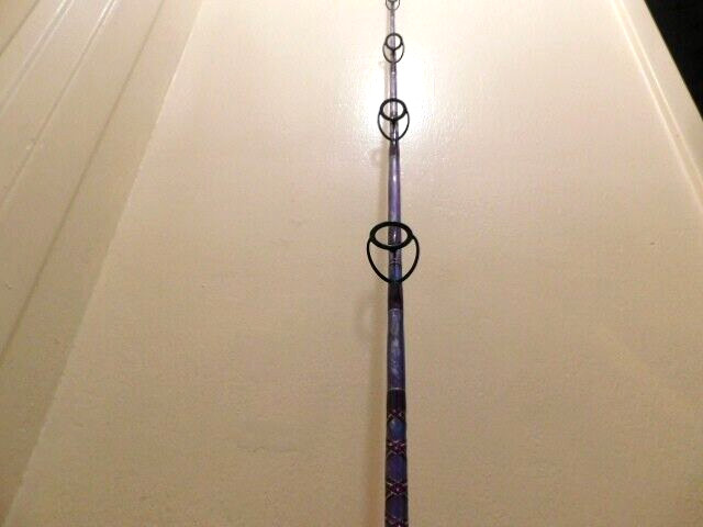CUSTOM SPINNING ROD PURPLE LAVENDER PEARL MARBLE 10-25 LB 7′ NEW