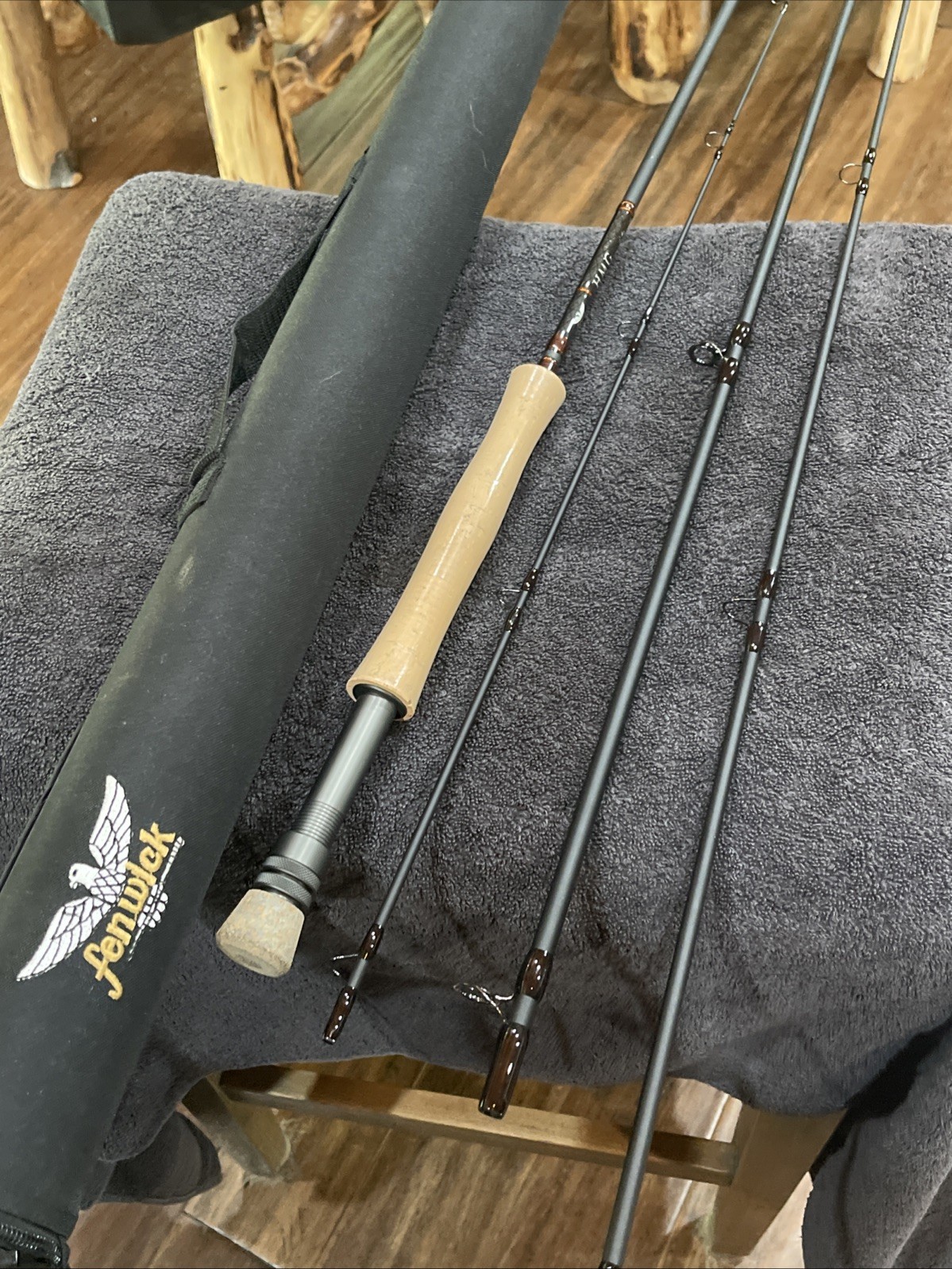 Fenwick HMG 9ft 8 Weight 4 Pc. Fly Rod. Never Used.