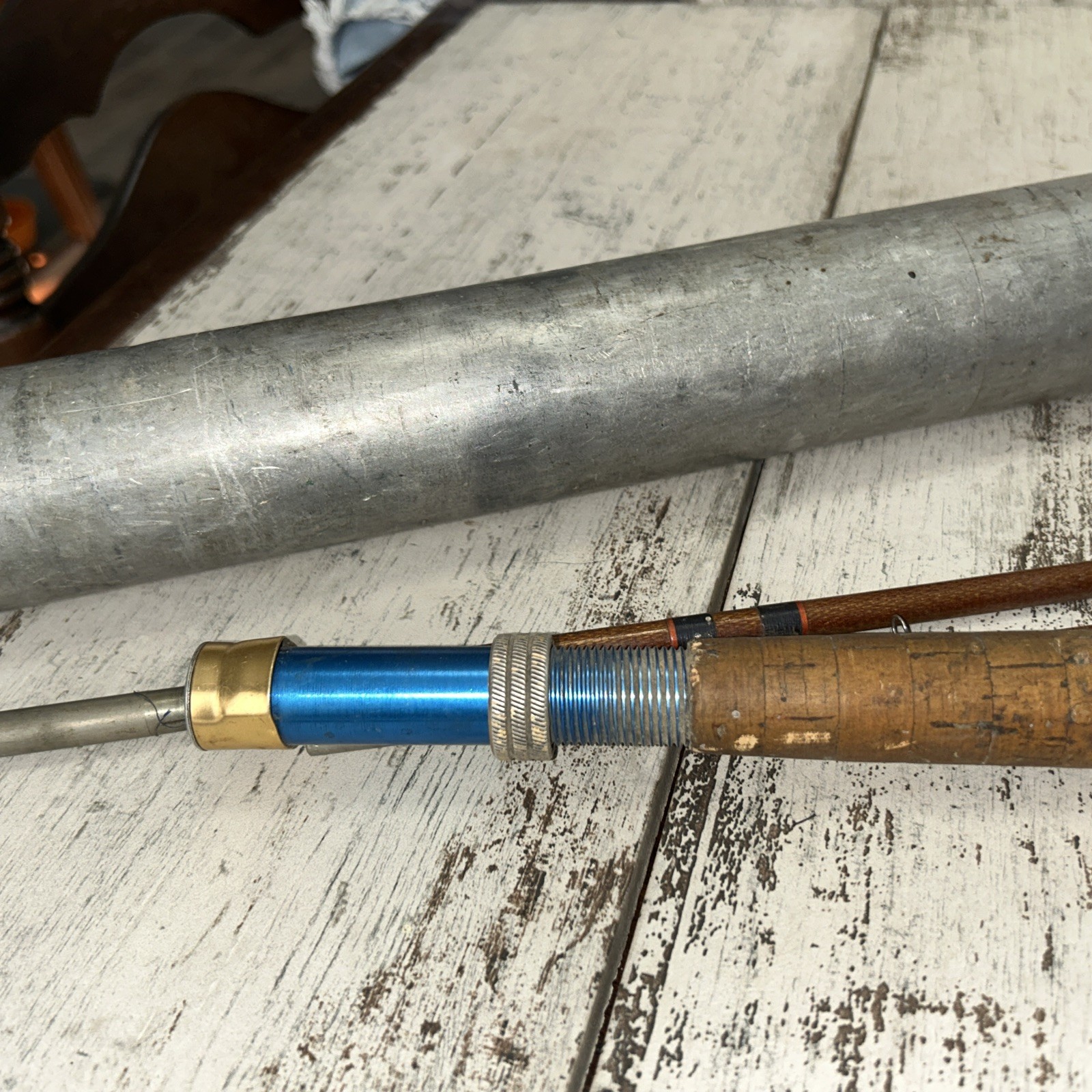 Vintage Conolon Fiberglass Fly Rod Vagabond 385 w/ Aluminum Tube 3pc Made in USA