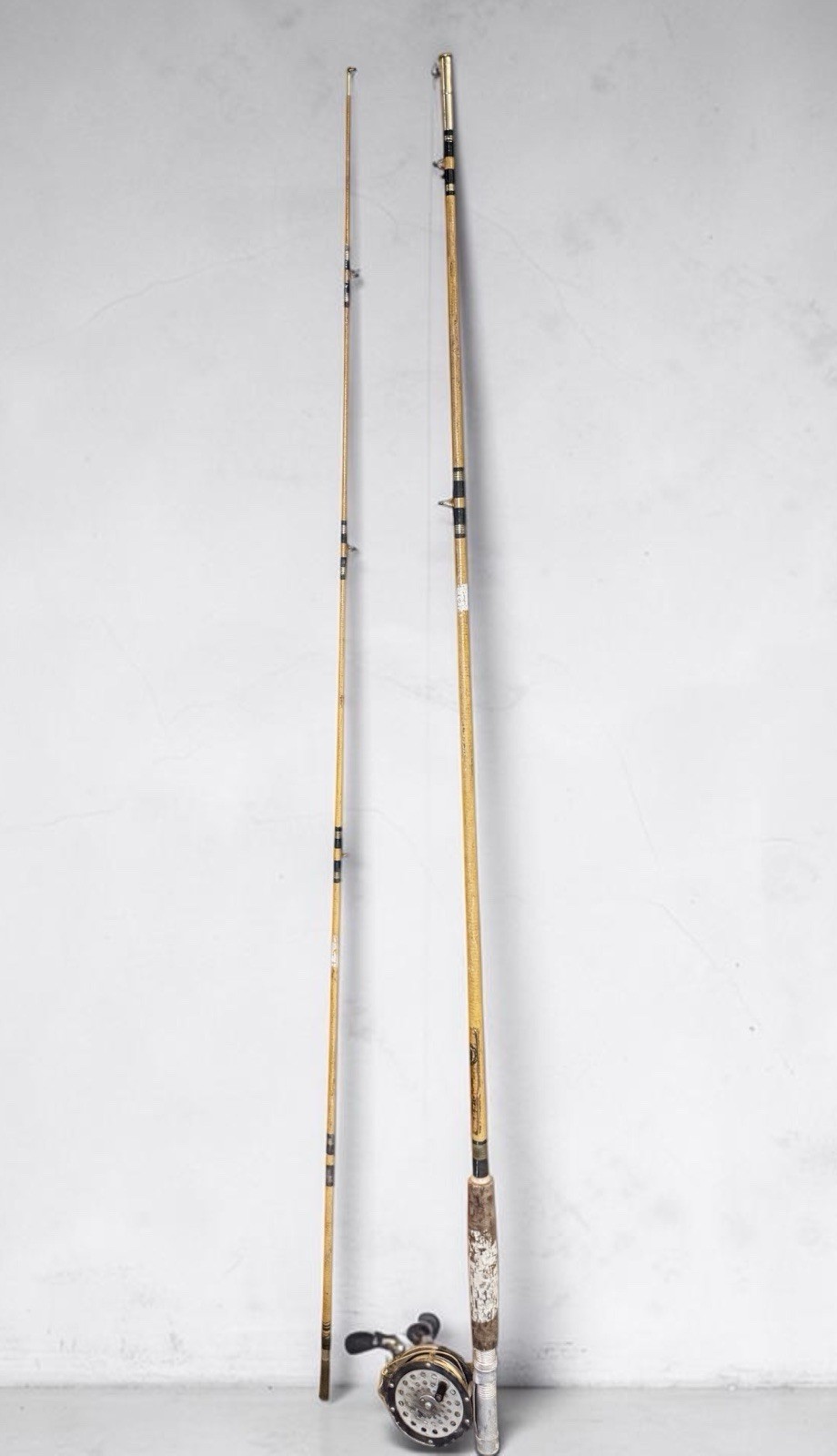 Vintage USA Martin Tuffy 2 Piece Fly Rod No 3-017 Line Wt 8 (8’ 5”) & Reel #66