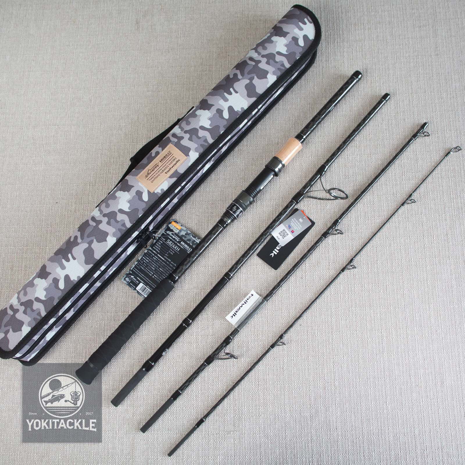 Tailwalk NAMAZON MOBILLY S824XH Spinning Rod for Bass 4 Piece Rod