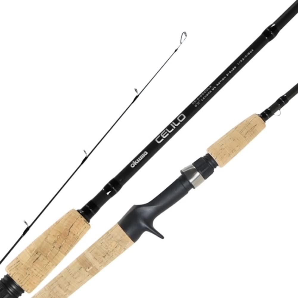 Celilo Graphite Lightweight Ultra Light Freshwater Rods, CE-C-762Lb, Black