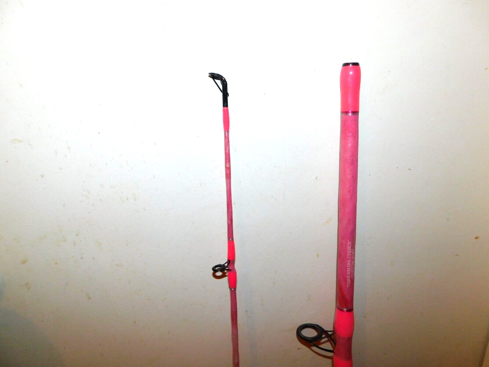 CUSTOM CASTING ROD 6’6″ 2 PC PINK PEARL MARBLE 10-20 LB NEW