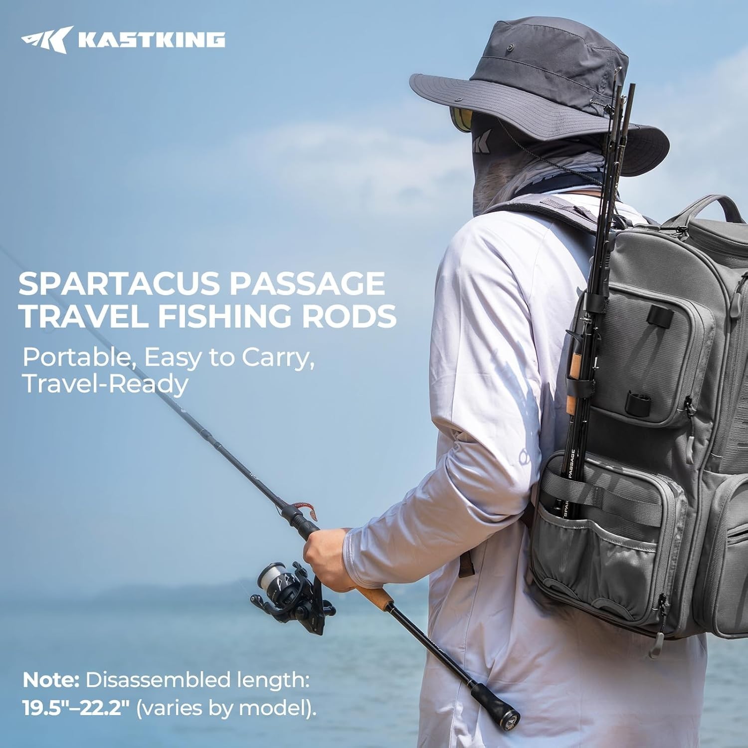 4-Piece Spartacus Fishing Rod with Extra Twin-Tip – Lightweight Travel Essential