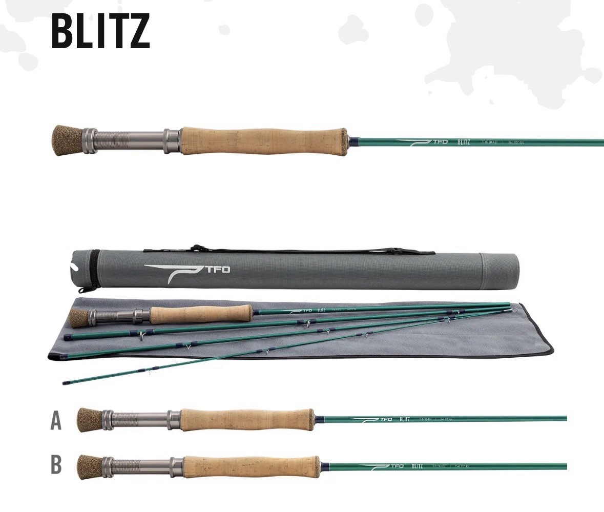 TFO Temple Fork Outfitters Blitz Saltwater Fly Rods 9’ 11wt