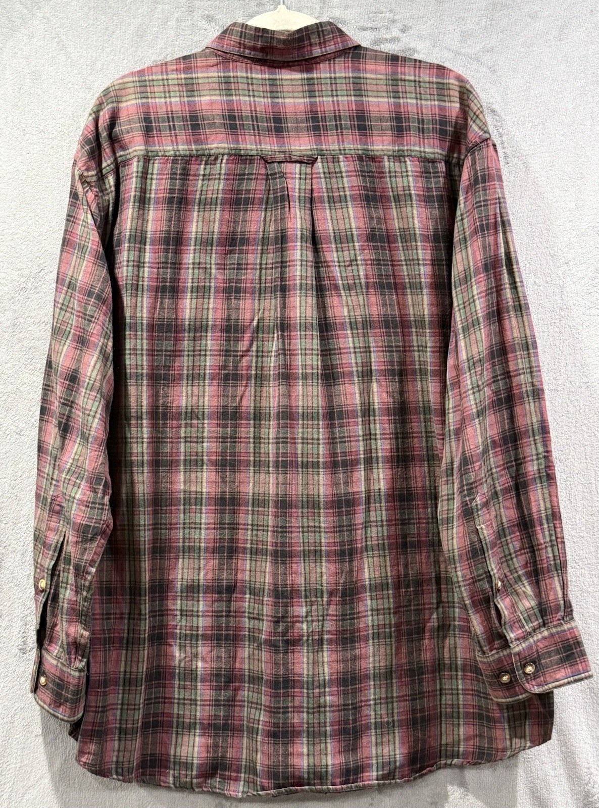 Orvis Plaid Button down Mens Size XL Red Multicolor Long Sleeve