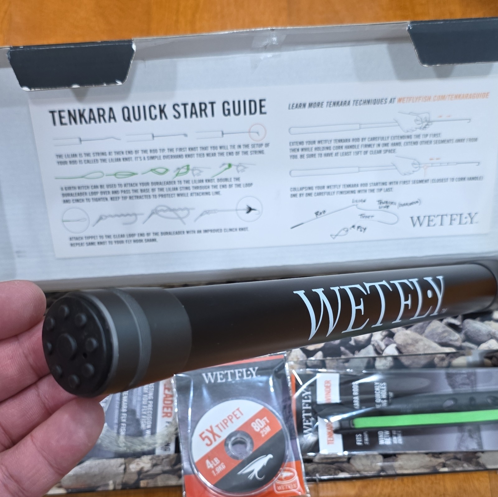 Wetfly Backcountry Tenkara Series 10ft 7:3 Medium Telescopic Kit w/ Tippet