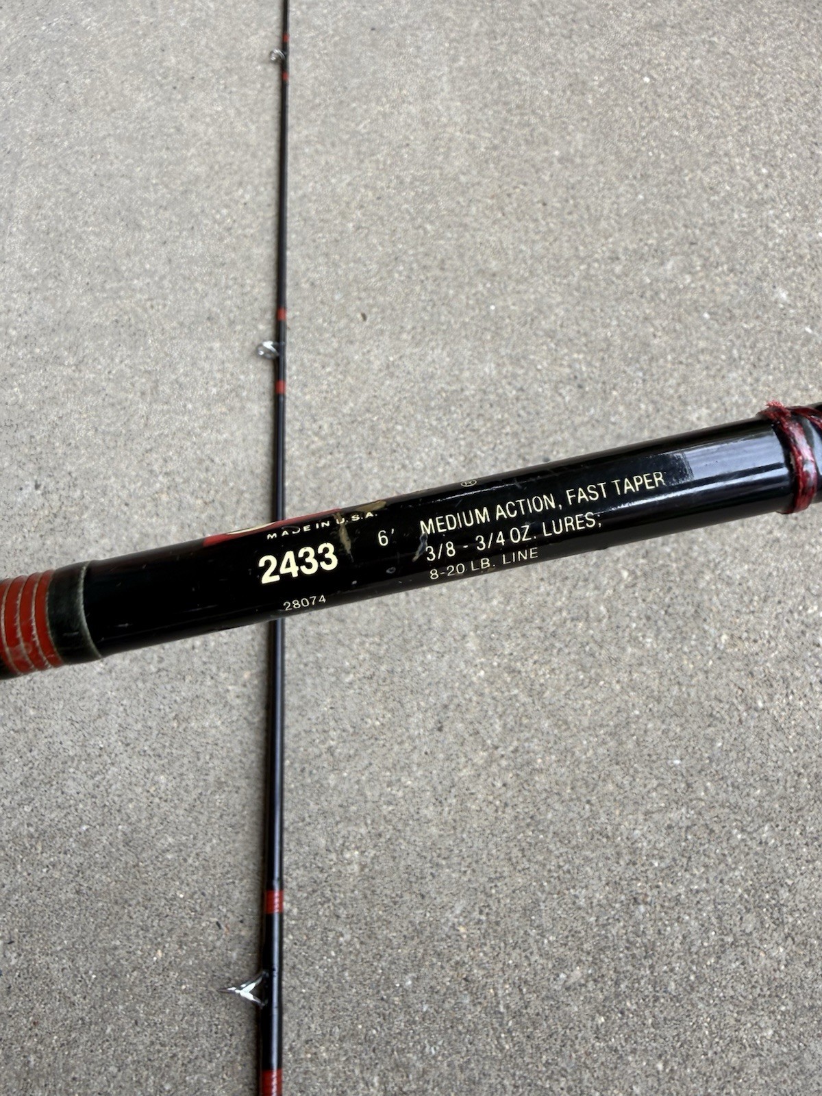 Garcia 2433 Medium Action Fishing Rod 6” (2 pcs) Fast Taper 8-20lb Line 28074
