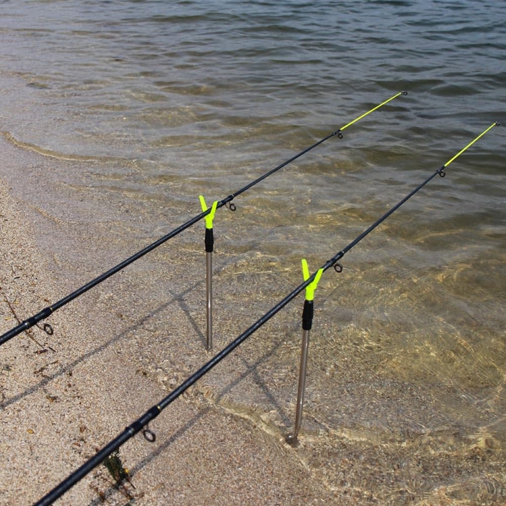 FASPLORE 4-Pack Telescopic Fishing Rod Holders for 4pcs-20″, GREEN-WHITE