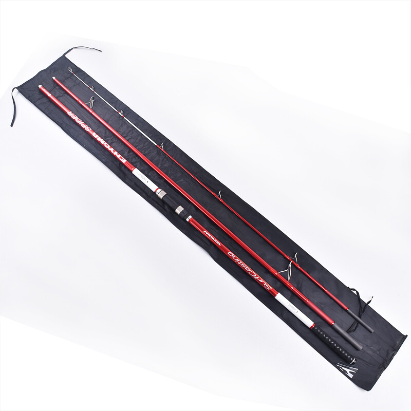 Surf Casting Fishing Rod 3-Piece Carbon Fiber Travel Rod Portable~14 ft