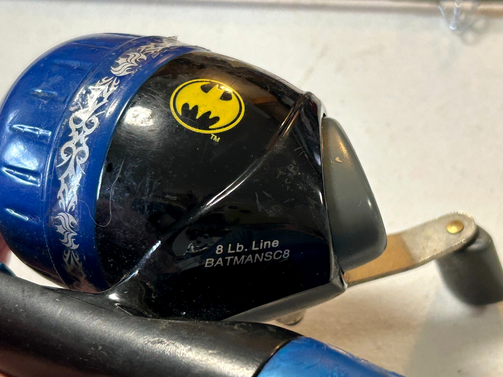 Vintage Batman Shakespeare Spinning Fishing Rod, Enclosed Reel 5′, 2 Piece
