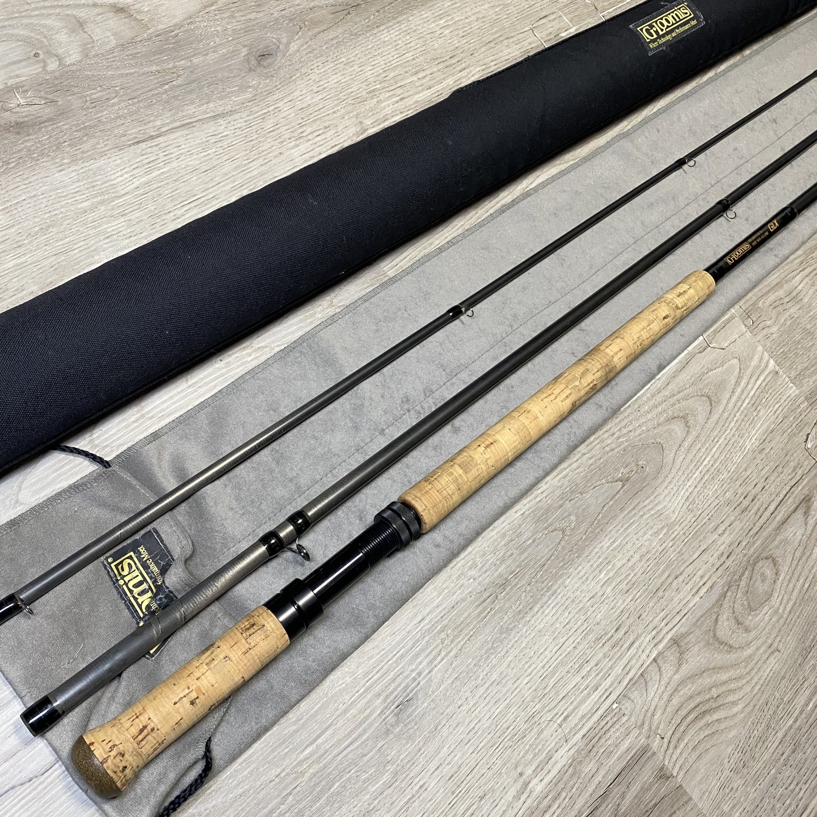 [RANK A] G. Loomis GLX FR18611/12-3 15’6″ 11-12wt Fly Rod W/Tube Sock Excellent