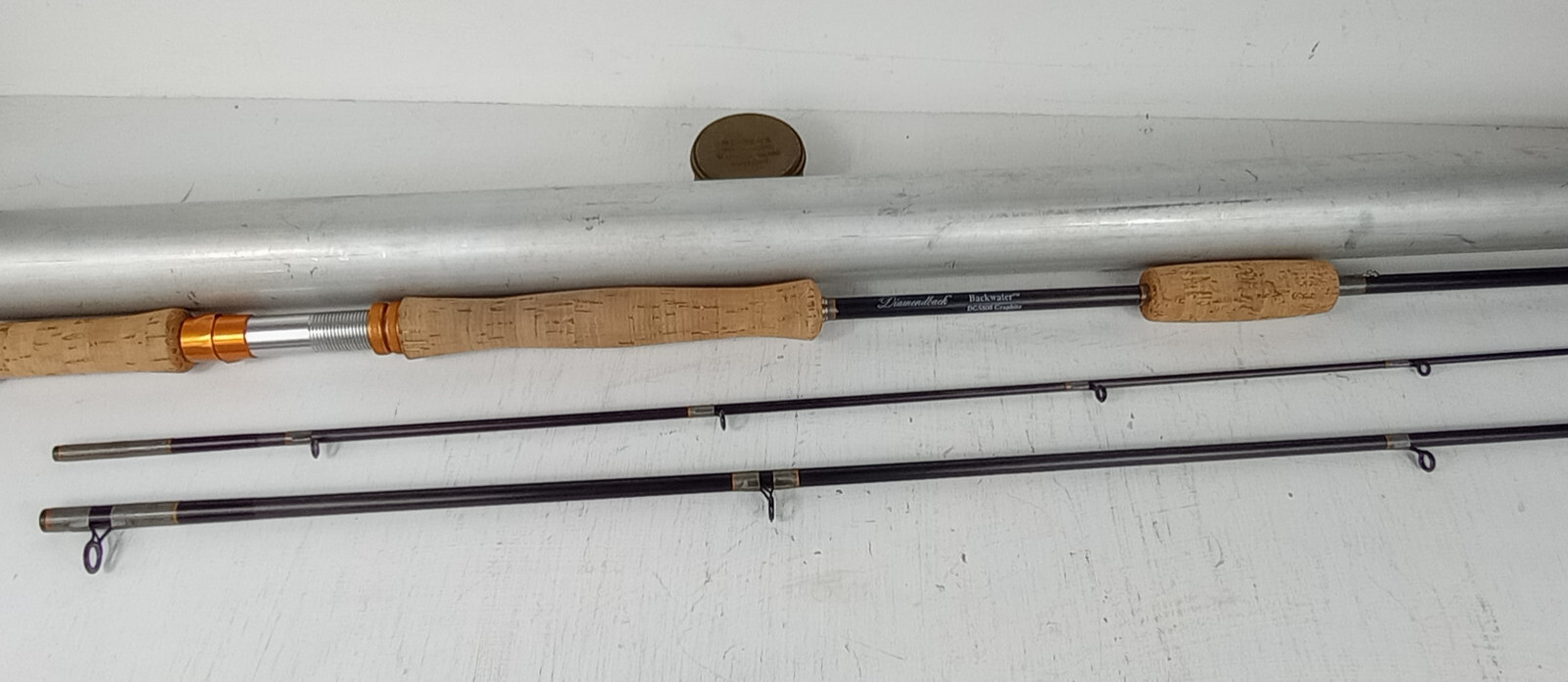Diamond Back 3pc backwater Graphite Fly Fishing Rod w Fight Butt 9′ + Tube