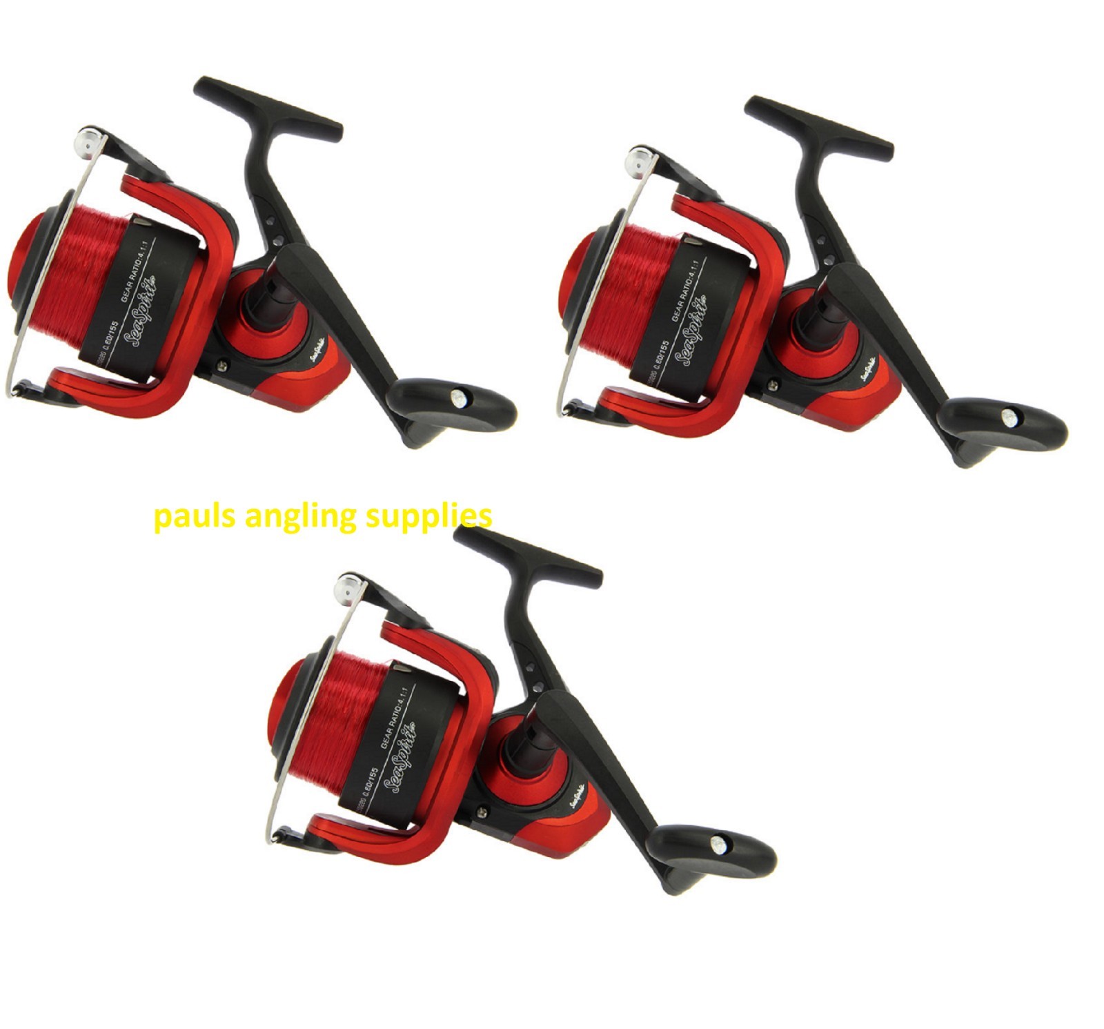 3 x AP Spirit Surf Sea Fishing Reel Size 70 Beach Pier Rock Beachcasting & Line