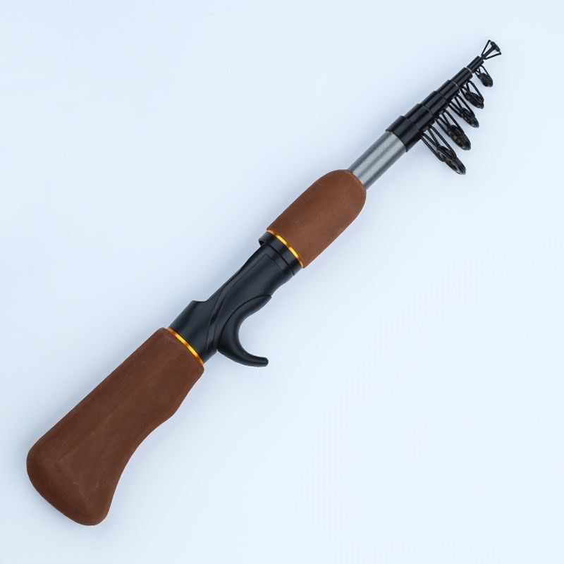 Mini portable ultra-short extension and short section bridgehead ice fishing rod