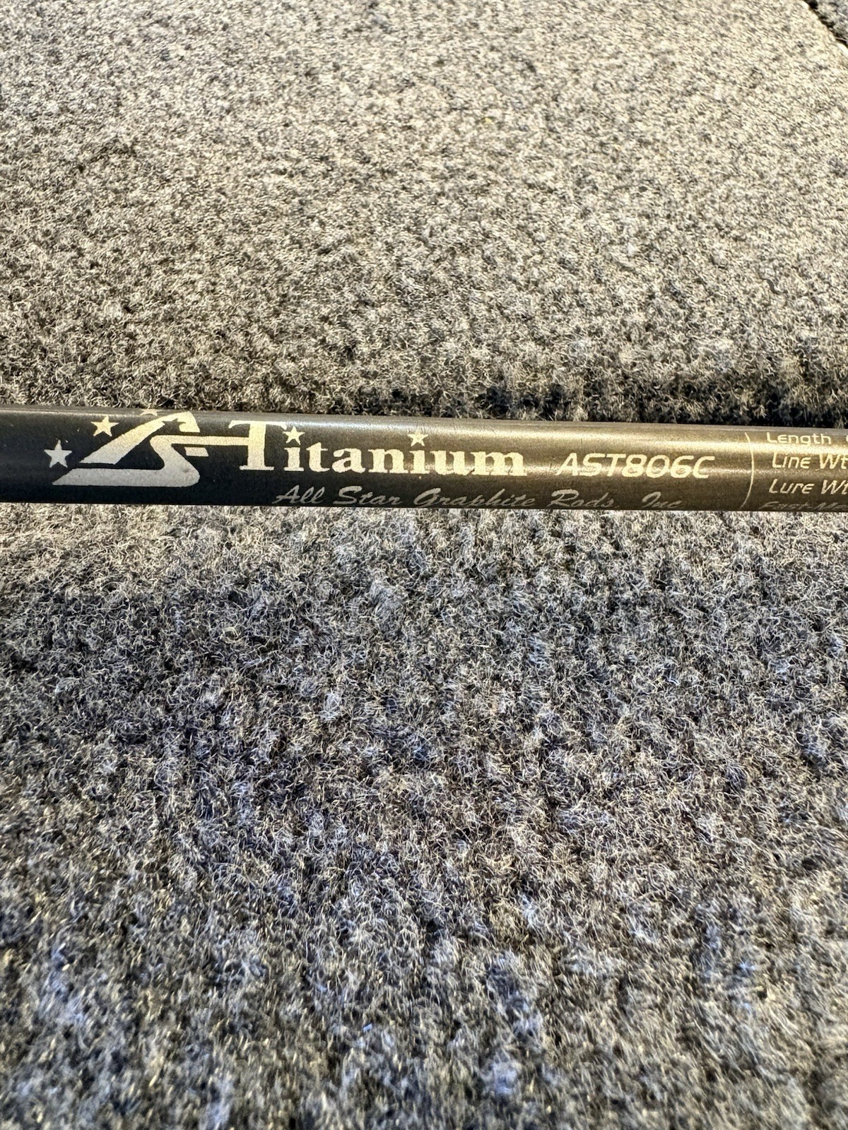 ALL STAR TITANIUM AST806C Zell Rowland Spinnerbait Rod! Made In Houston , Tx