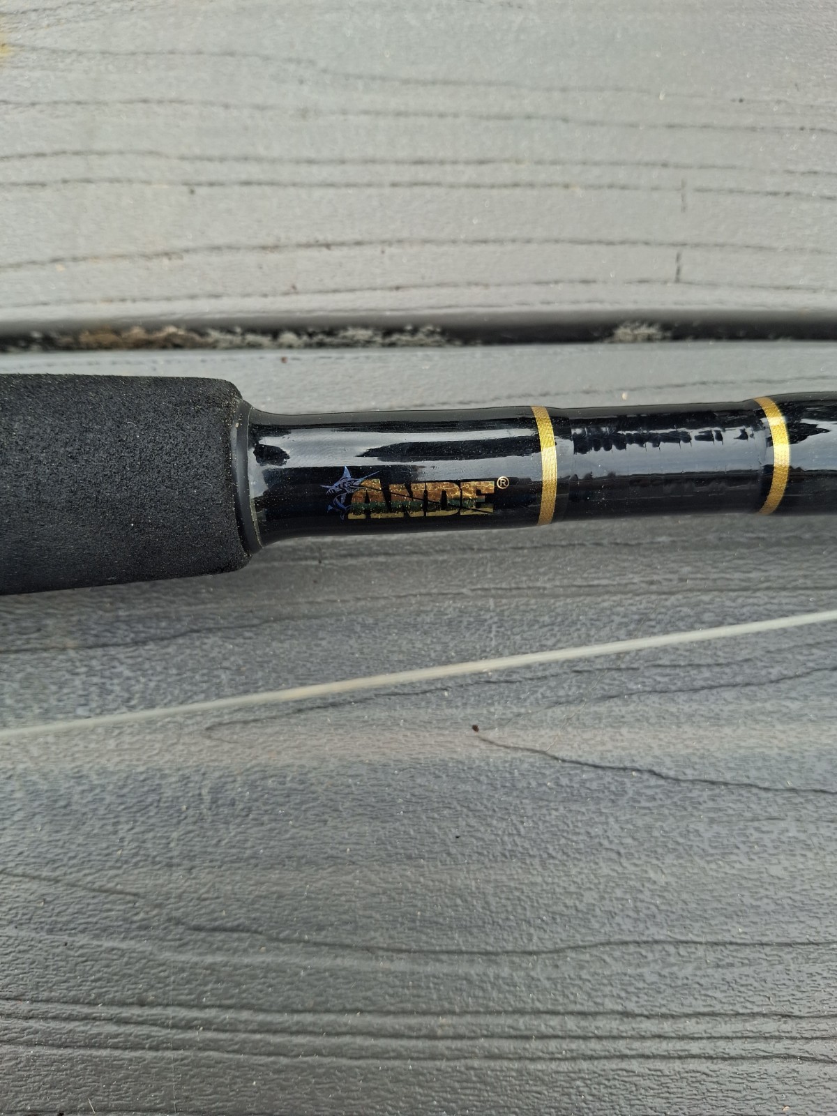ANDE STAND UP 6′ 20 TO 50lb RATED FISHING ROD W/INTERNATIONAL PENN 30 REEL