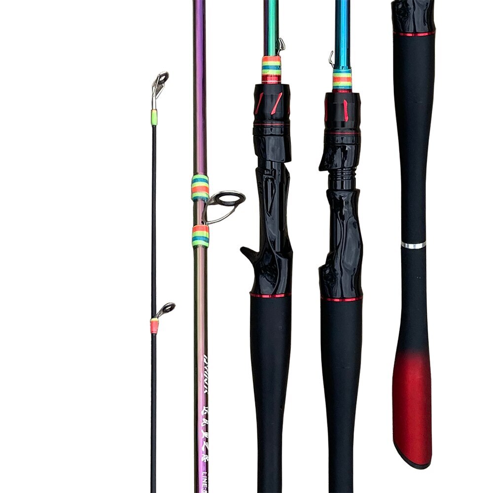 Spinning Casting Lure Fishing Rod 1.65m 1.8m Carbon Fiber Pole Lure Weight 8-25g