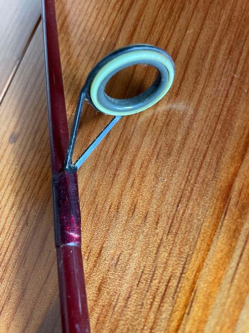 Super Pulser Graphite Spinning Rod Cork Handle Used Red-Brown