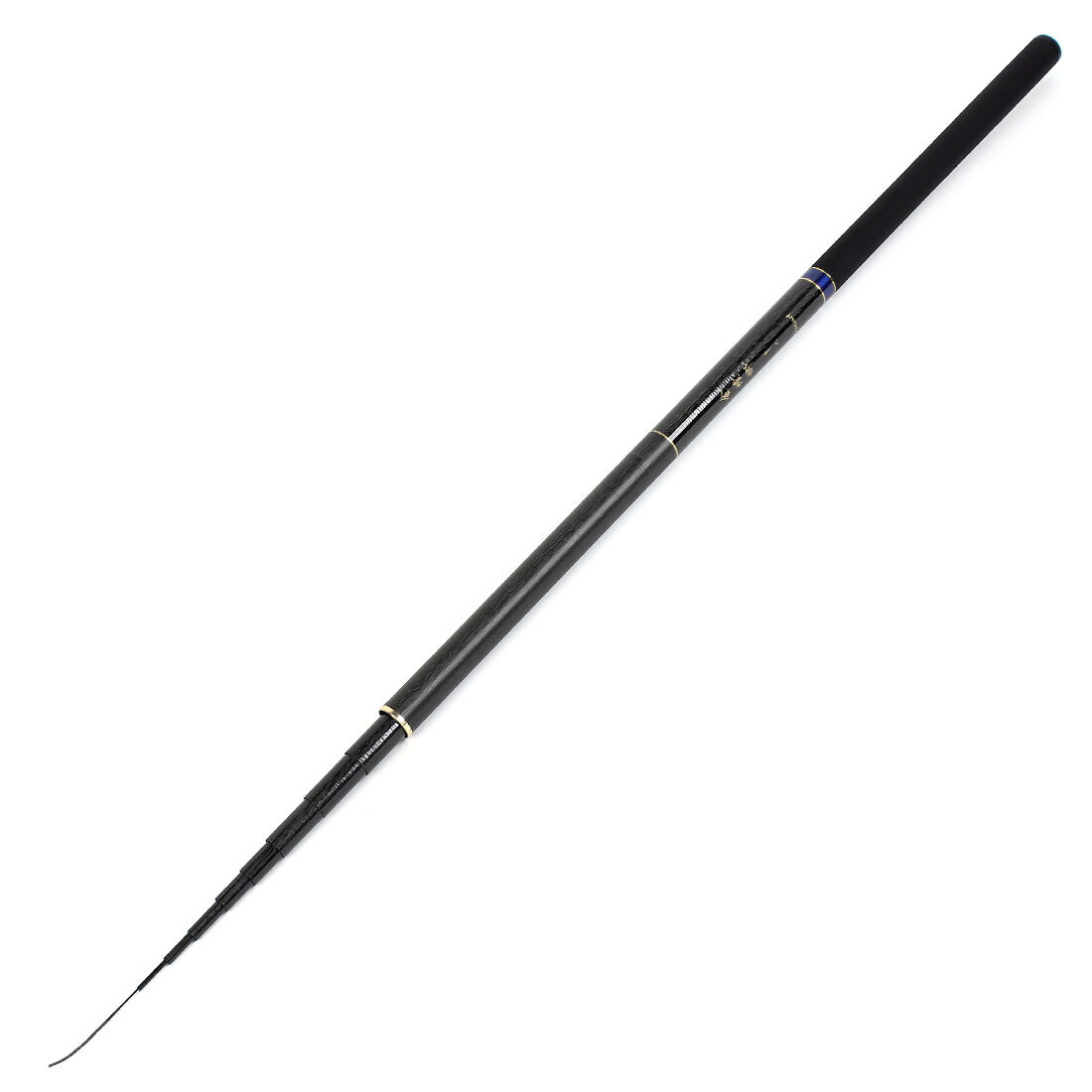 Foam Handle 18Ft Length 11 Sections Telescopic Contractable Fishing Rod Black