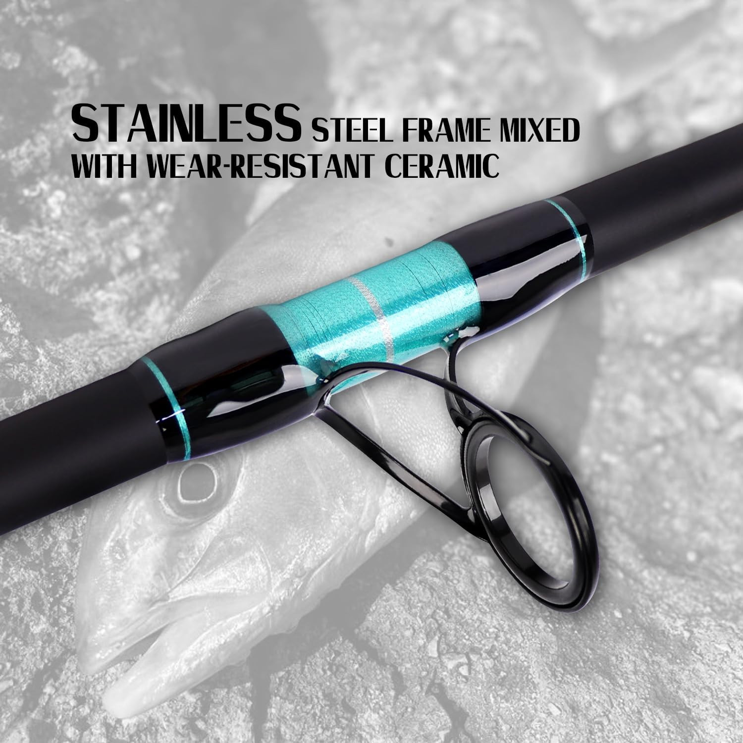 Fiblink Surf Fishing Rod Portable Carbon Fiber 2-4 Pcs, 9’/10’/12’/13′ Options