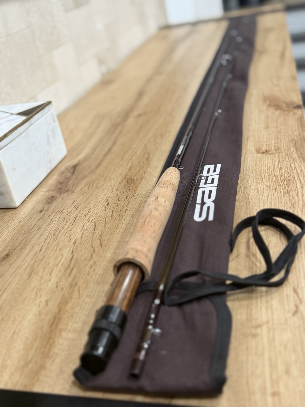 features a Sage Graphite III 690 RPL fly fishing rod NO TUBE
