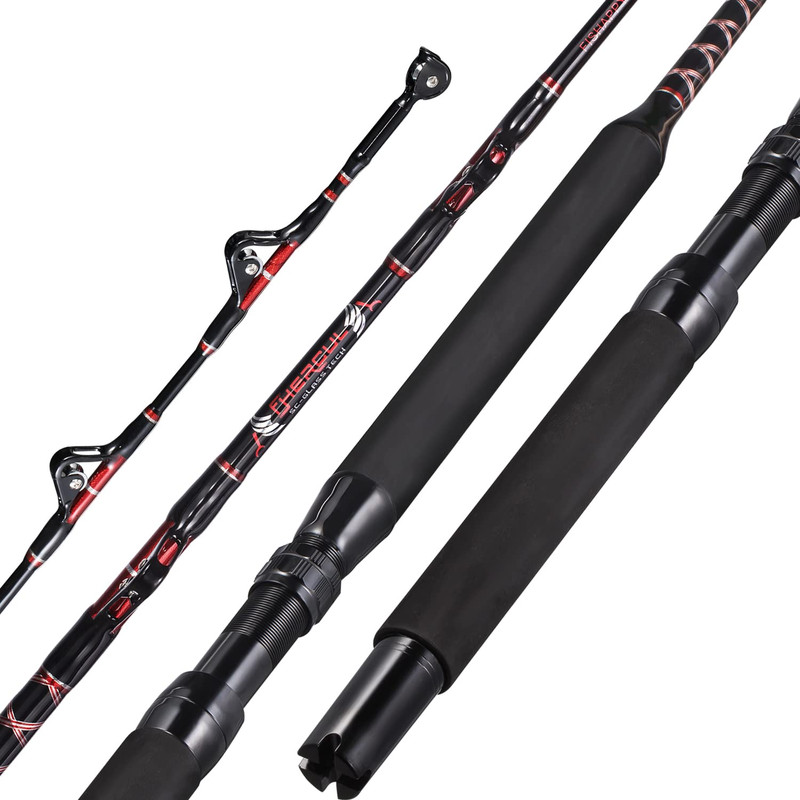 Fishappy Straight Butt Trolling Rod Saltwater Offshore Heavy Roller Rod Big