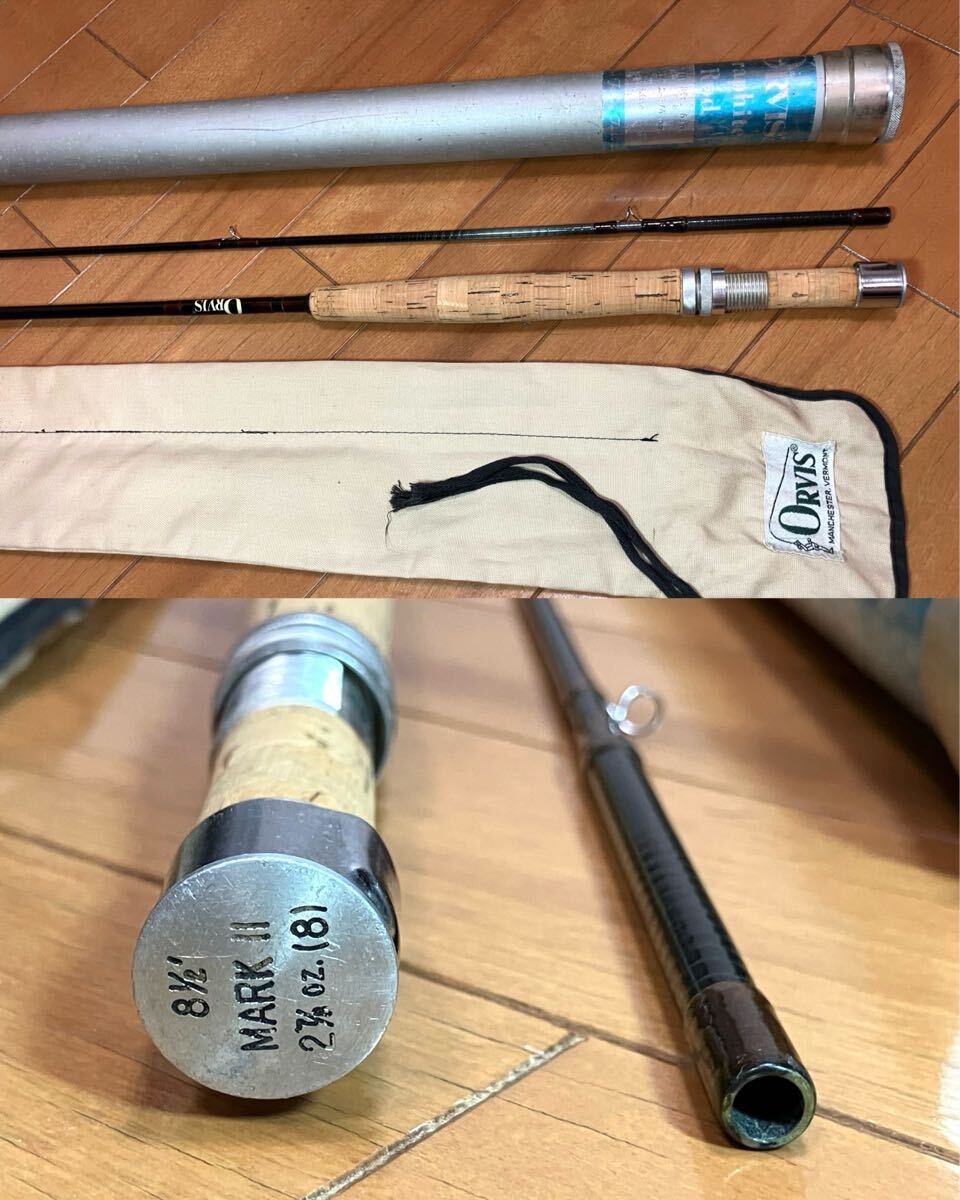 Rare Orvis Graphite Mark II 8’6 2.7/8oz #8 Comes with case and bag.