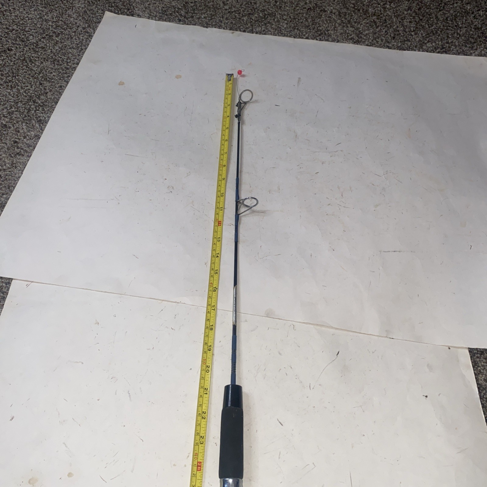 Custom Ice Rod by Dynamite Custom Rods, 32” Light, Black With Foam Handle