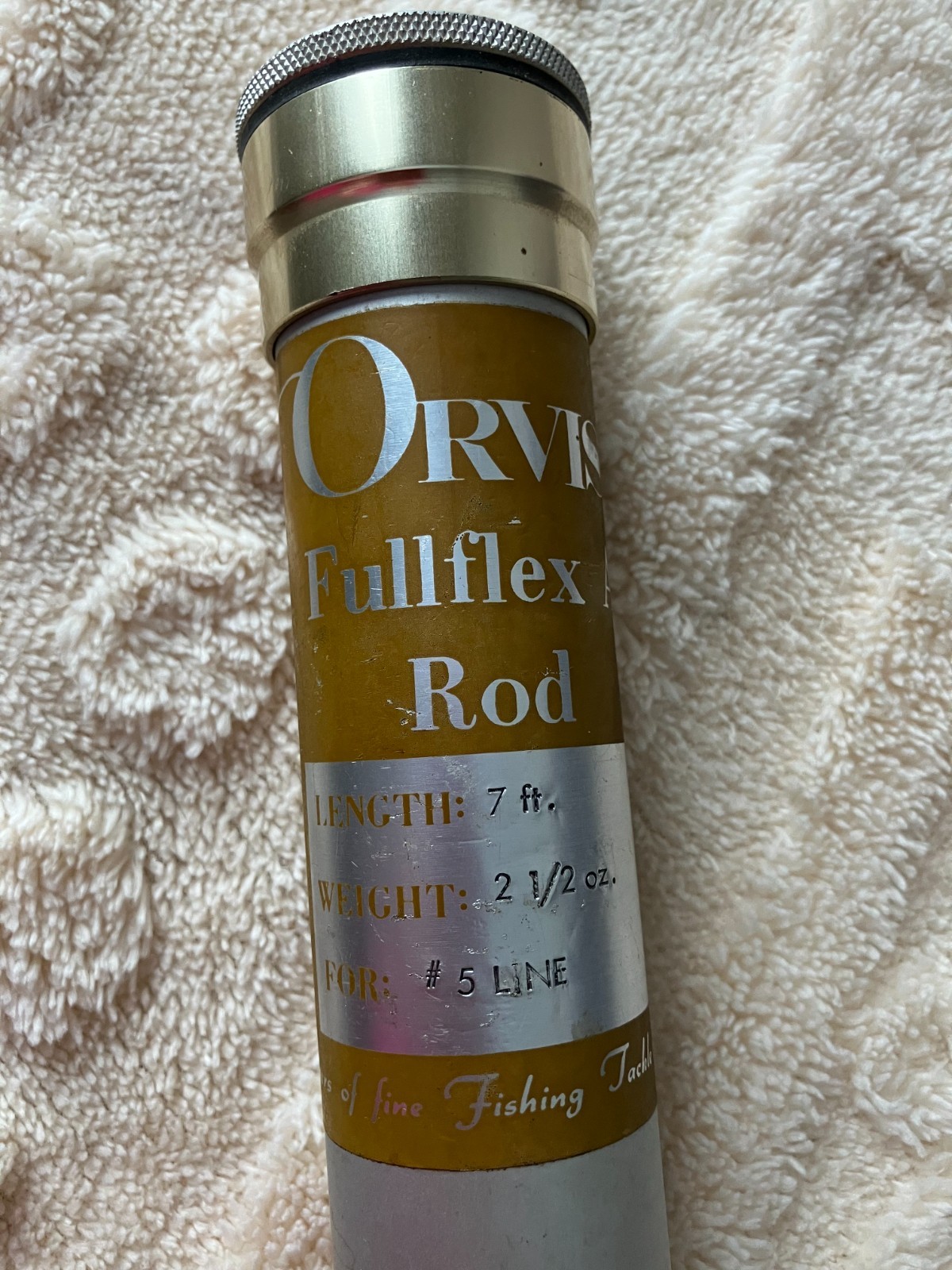 Orvis full flex A fly rod L 7′ WT 2.5oz #5 line with creel
