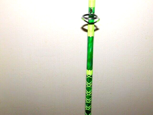 CUSTOM SPINNING ROD GREEN LIME SPARKLE MARBLE 20-40 LB 7′ NEW