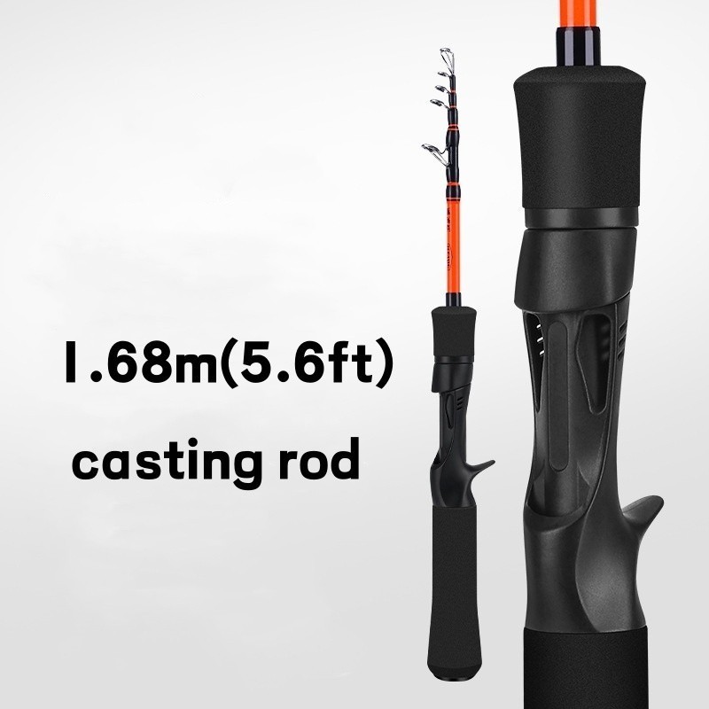 High Quality Fiber Spinning Casting Fishing Rod Telescopic Pole 1.5M 1.68M