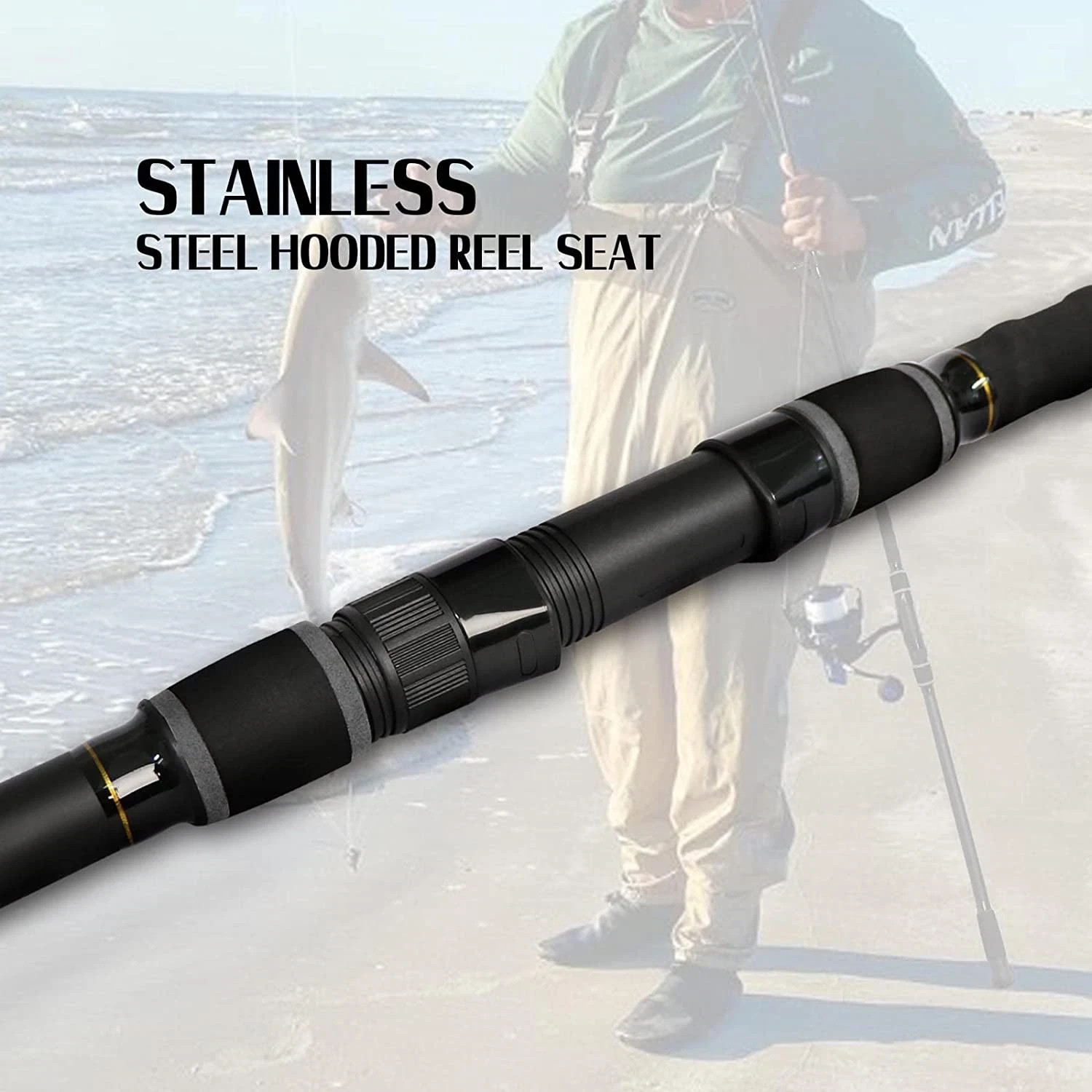Surf Fishing Rod 2PC/3PC Travel Spinning Saltwater Pole 9’/10’/10’6″/12’/13’3″