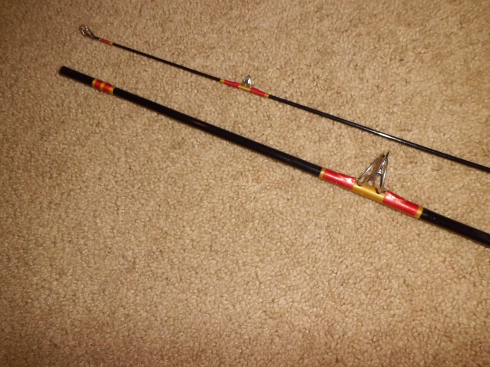 Vintage HARNELL 627 Medium Spinning 7’6″ Rod made in USA=-8-15 lb