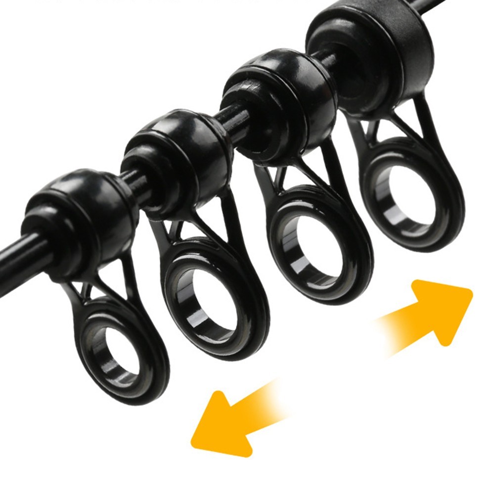 3pcs Black Tip Guides for Fishing Rod Repair Fits 1.6/2/2.6mm Rod Diameter