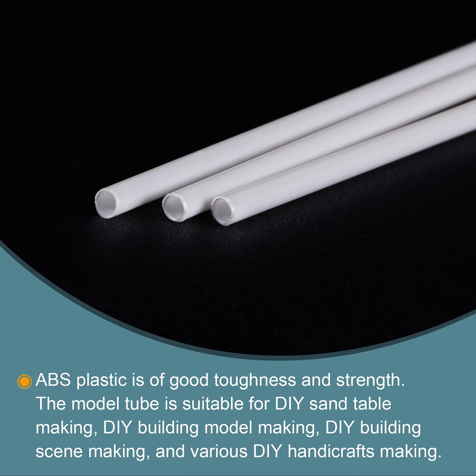 5 PCS Plastic Model Tube ABS Round 1/8″ OD x 10″ White Architectural DIY