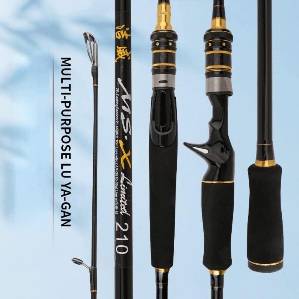 5.4ft Carbon Fishing Rod Portable Travel Baitcasting Lure Casting Pole