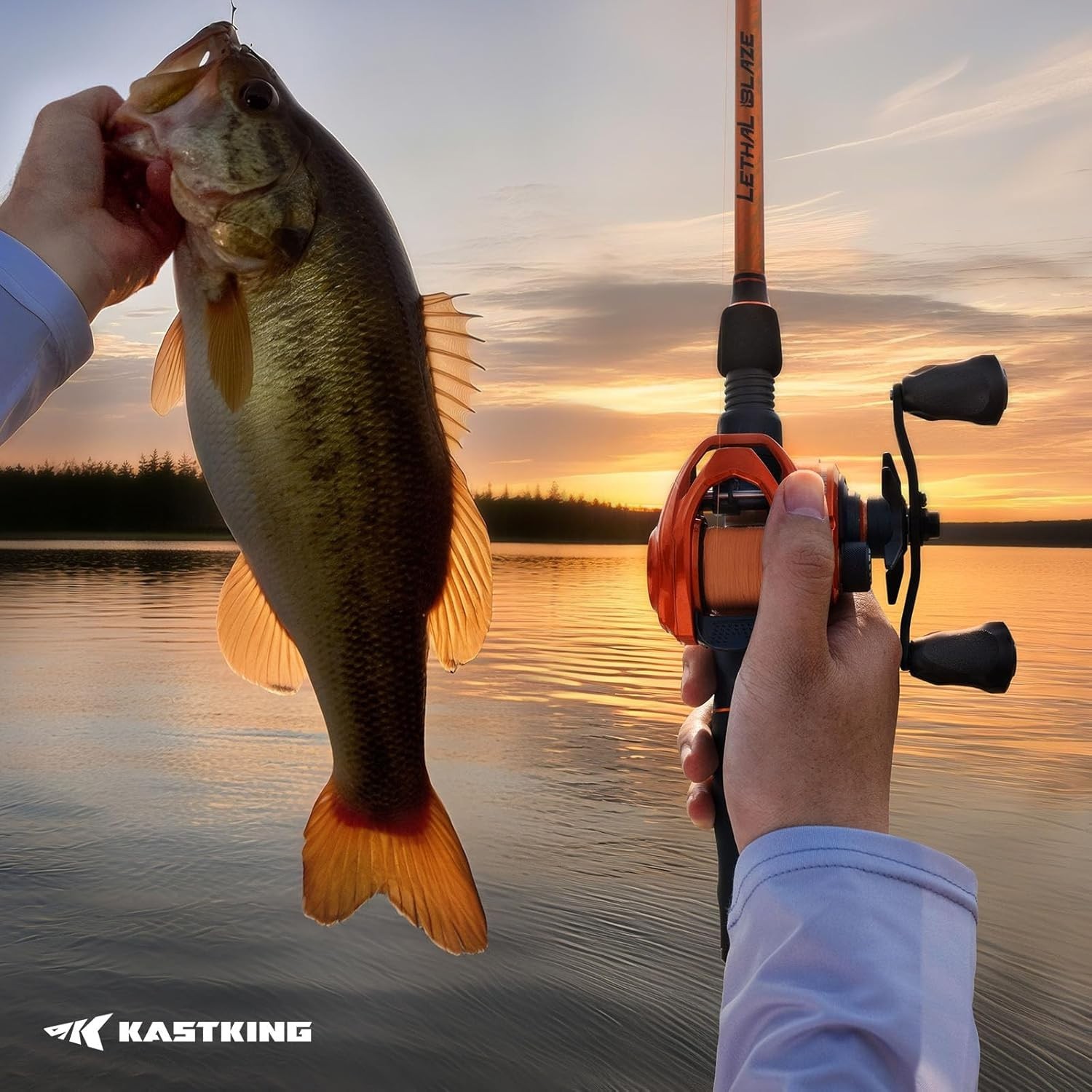 Lethal Blaze 2-Piece Fishing Rod – Strong Carbon Fiber for Bass & Trout Fishing